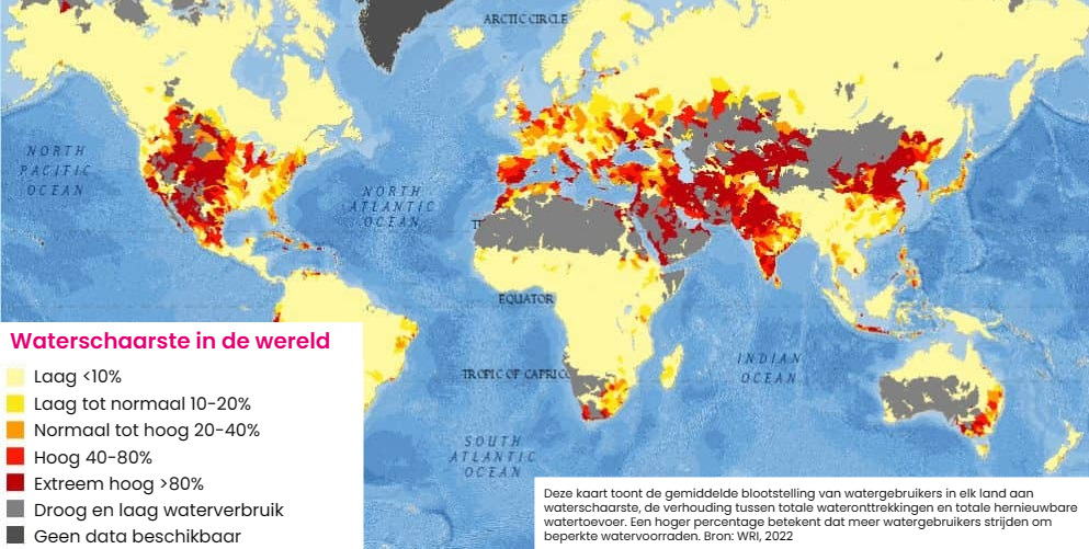 Waterschaarste in de wereld 2023